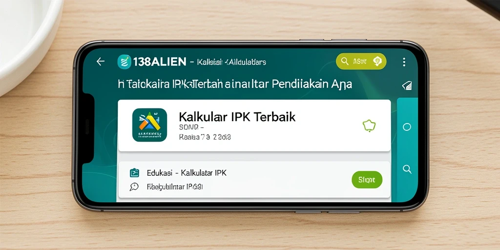 Tampilan antarmuka aplikasi Kalkulator IPK 138ALIEN yang intuitif.