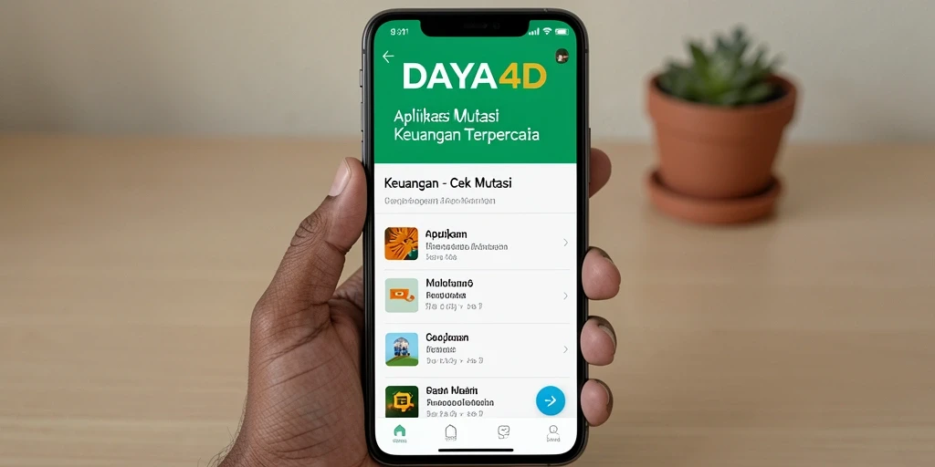 Tampilan antarmuka DAYA4D untuk cek mutasi transaksi keuangan.