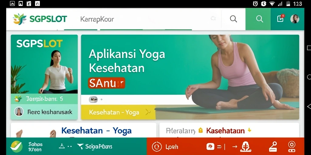 Antarmuka aplikasi SGPSLOT untuk latihan yoga yang mudah digunakan.