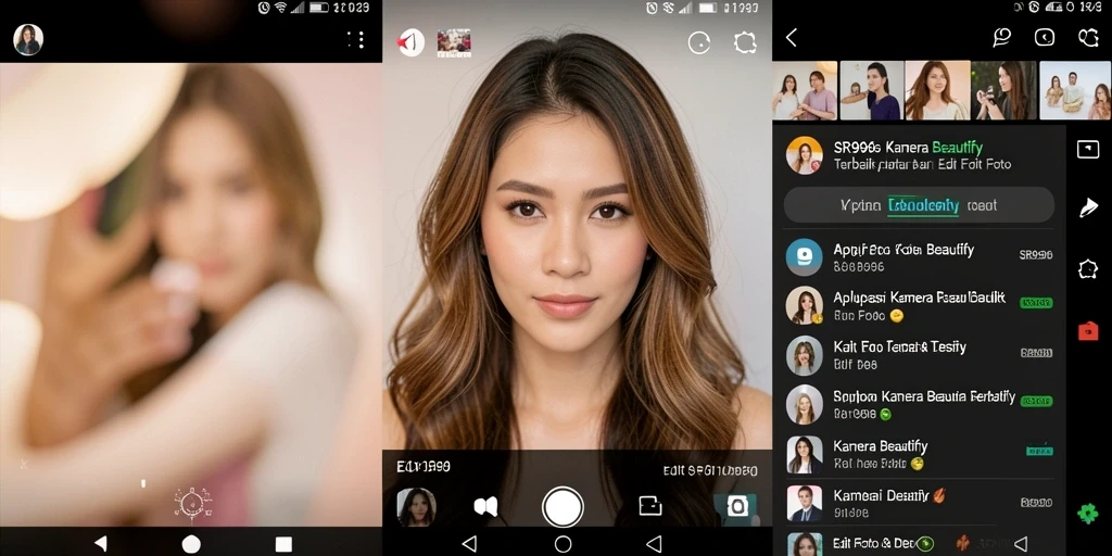 Tampilan antarmuka SR996 yang intuitif dan fungsional untuk Kamera Beautify.