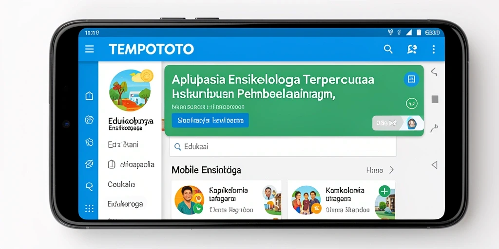 Tampilan antarmuka aplikasi TEMPOTOTO yang informatif dan menarik.