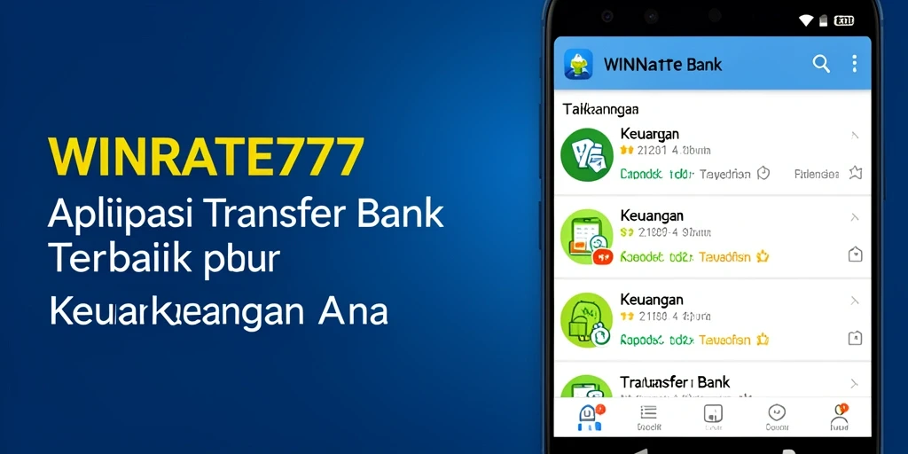 Tampilan antarmuka aplikasi WINRATE777 untuk Transfer Bank yang intuitif.